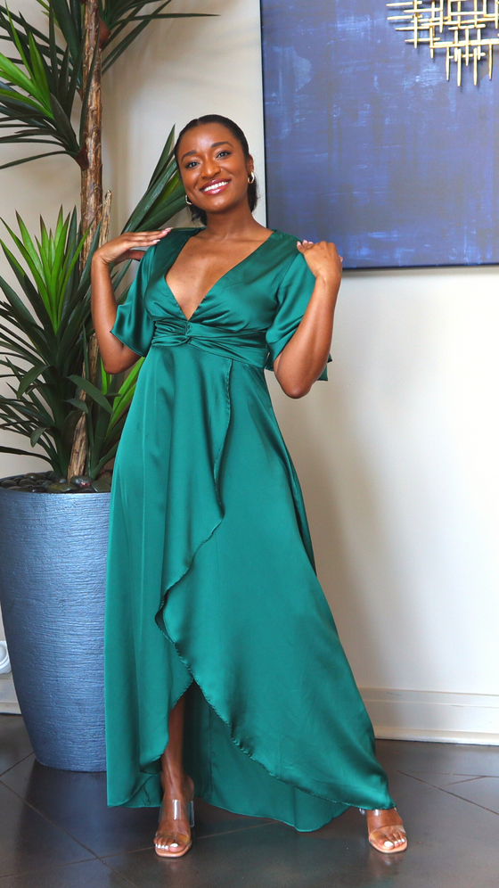 Classy Satin Dress – Bedizen Boutique